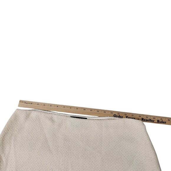St.‎ John Pencil Skirt Womens 16 Ivory Wool Rayon Blend Silk Lined Mini Stretch - Picture 8 of 8